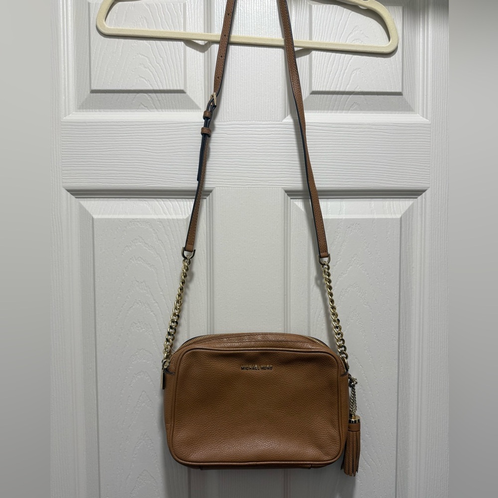 Michael Kors Brown Crossbody Bag with Gold Chain